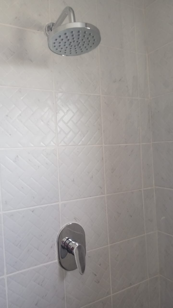 Regadera y mezcladora instaladas